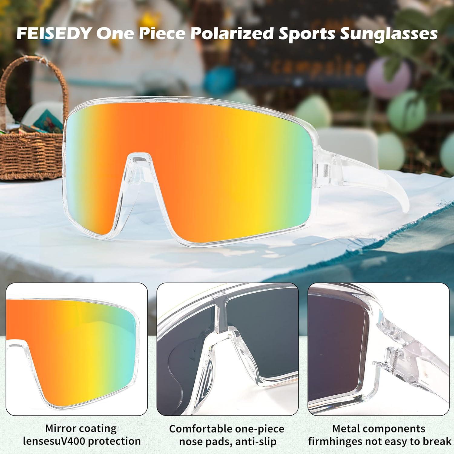 Gafas de sol deportivas FEISEDY polarizadas UV400 para adultos