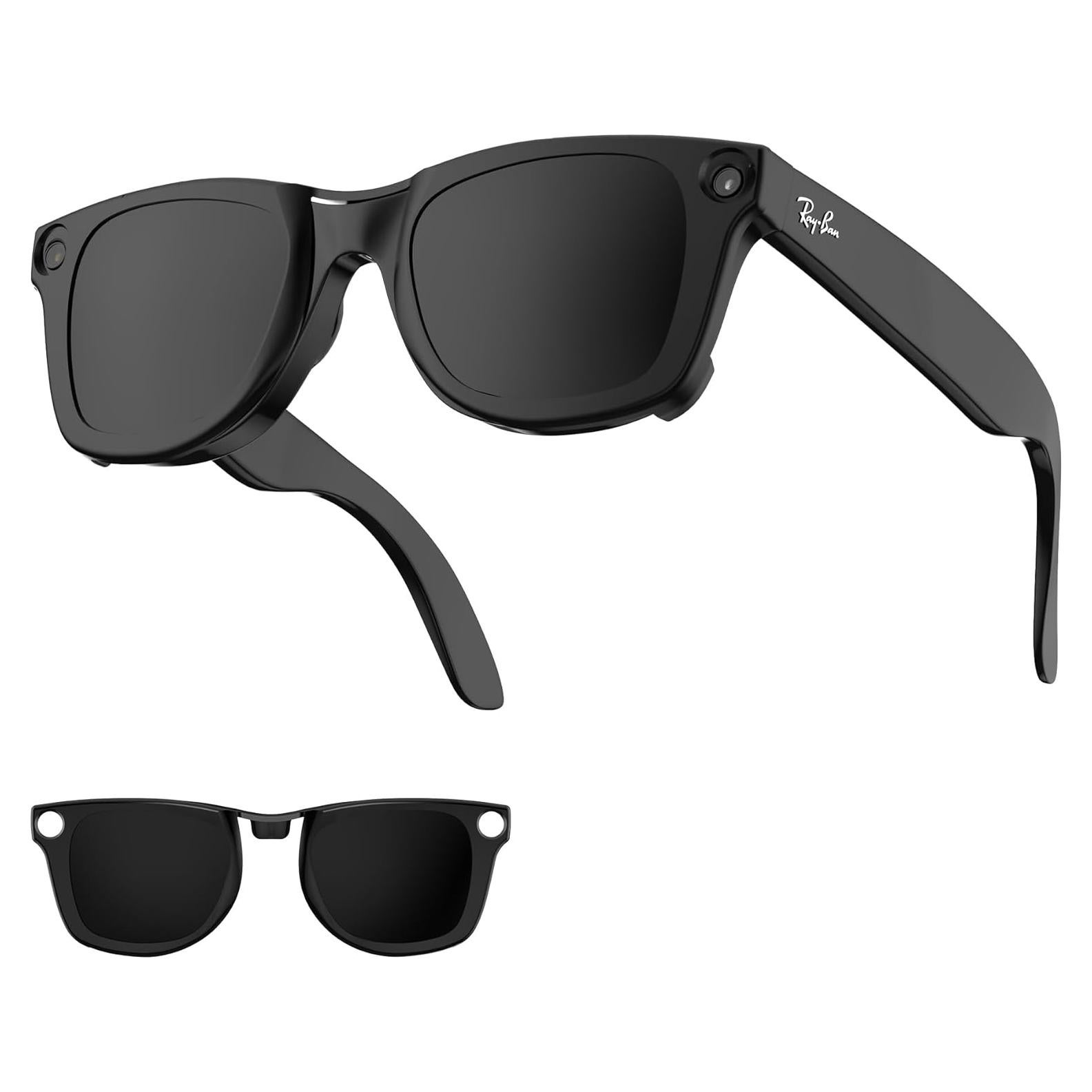 Clip Polarizado Ray-Ban Meta Wayfarer Grande Negro