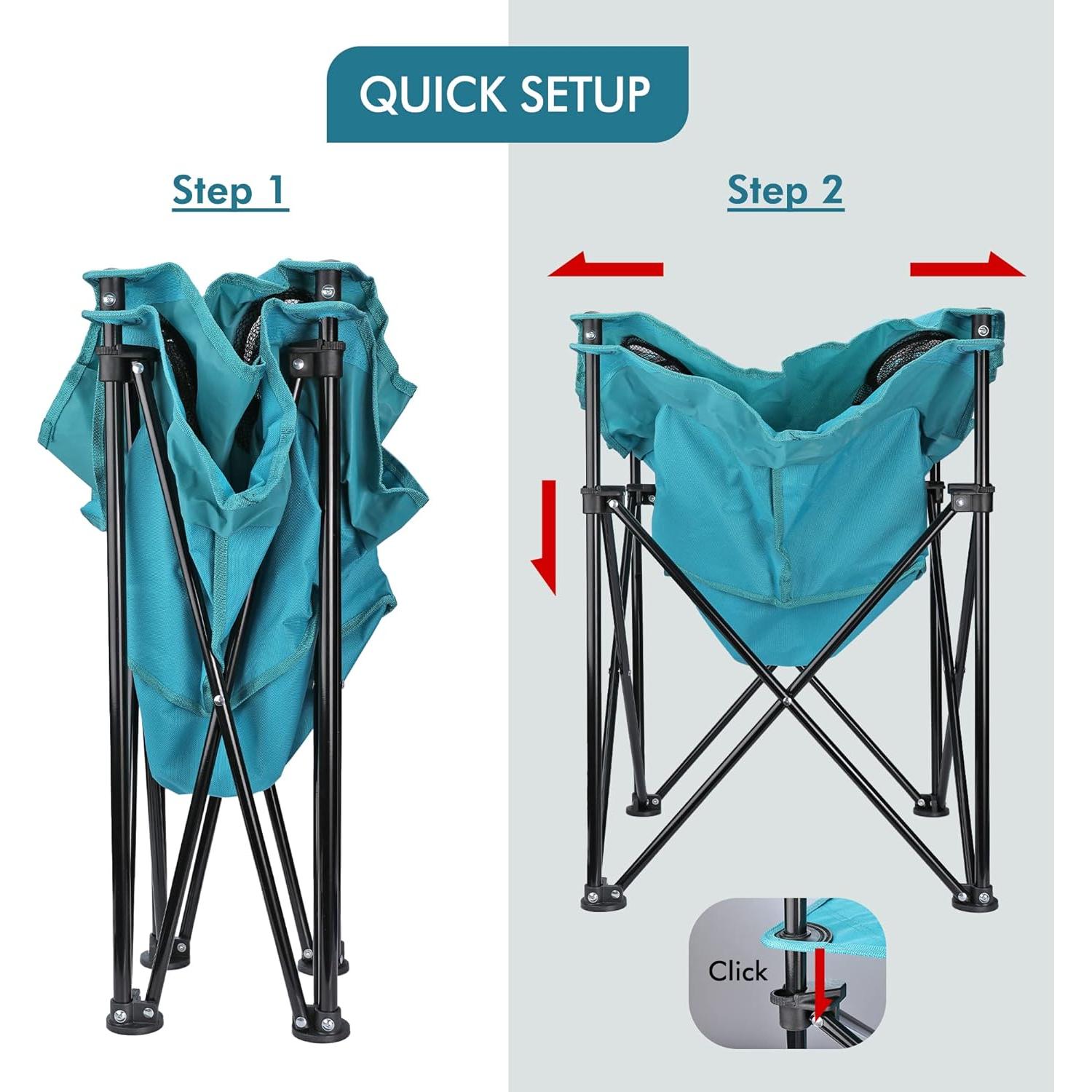 Mesa de Camping Plegable VILLEY 55,88x63,5 cm Azul