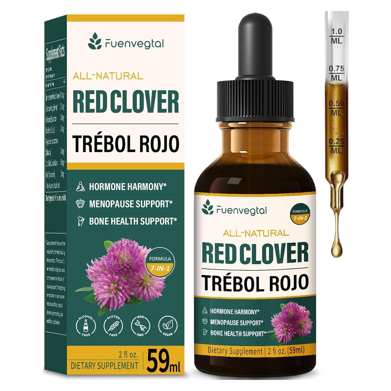 Extracto Herbal Puro Trébol Rojo 60ml Fuenvegtal - Menopausia