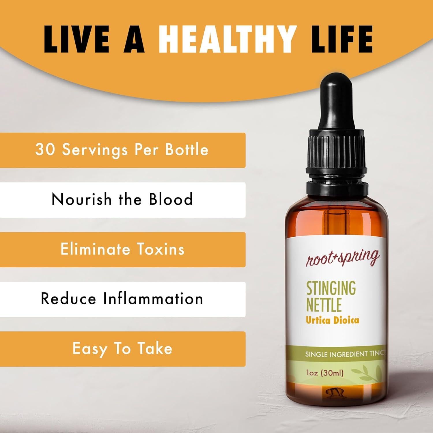 Tintura de Hoja de Ortiga Punzante Raíz + Primavera 30 ml