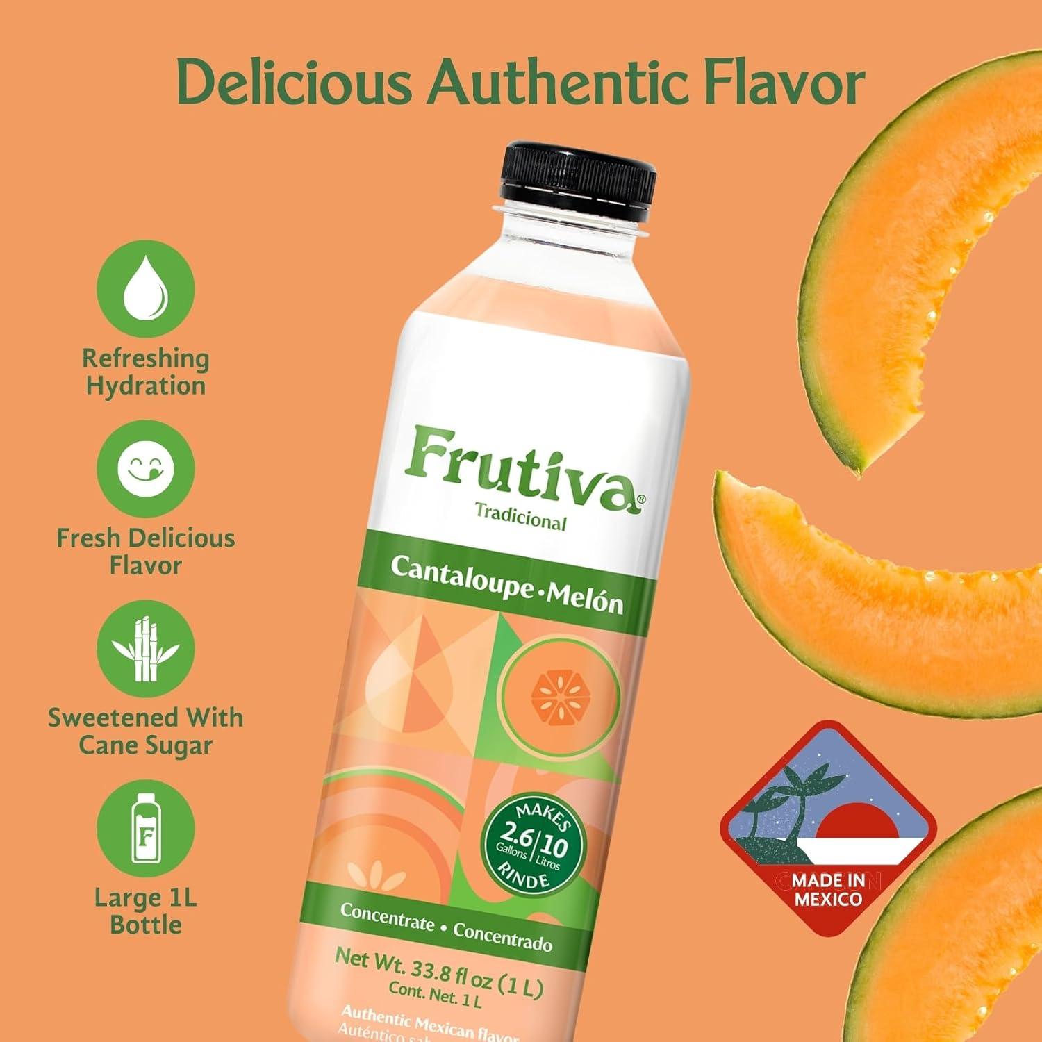 Mezcla de Bebida de Cantalupo Frutiva 1000ml - Sin Jarabe