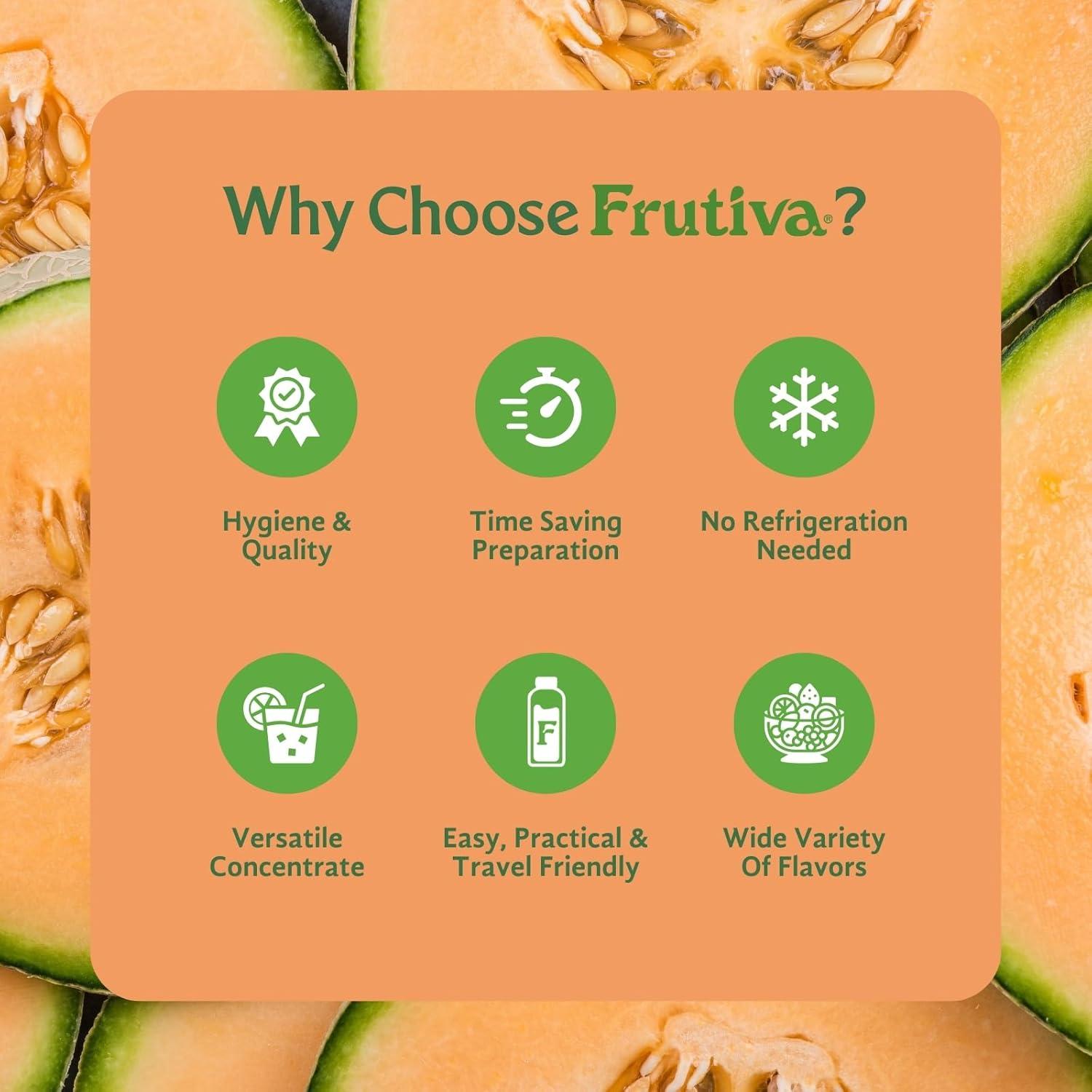 Mezcla de Bebida de Cantalupo Frutiva 1000ml - Sin Jarabe