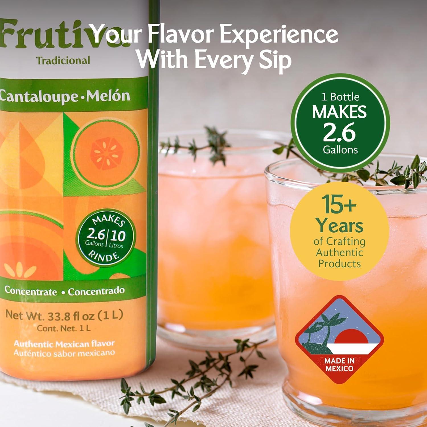 Mezcla de Bebida de Cantalupo Frutiva 1000ml - Sin Jarabe