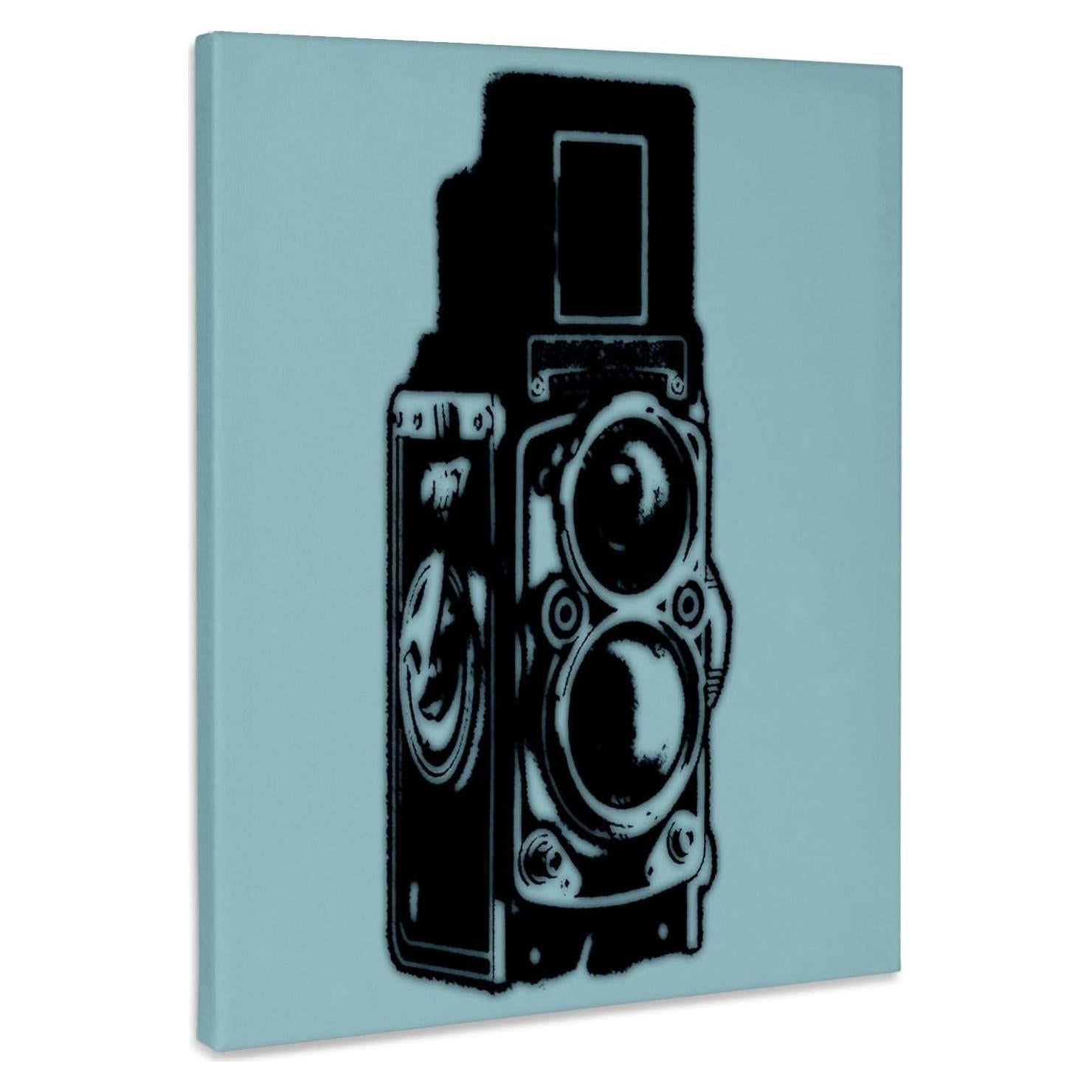 Lienzo 3dRose Cámara Vintage Doble Lente 50.8x40.6 cm