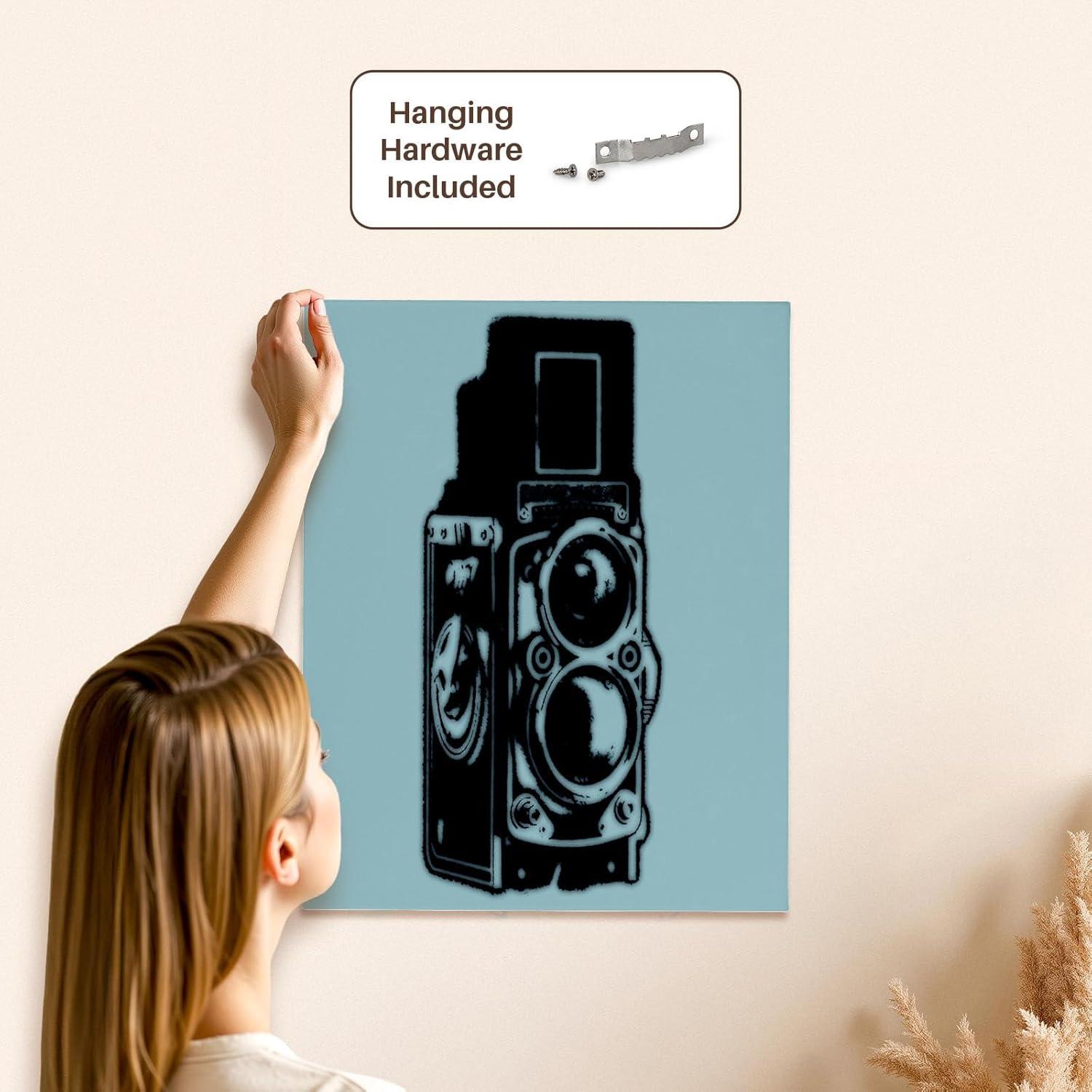 Lienzo 3dRose Cámara Vintage Doble Lente 50.8x40.6 cm