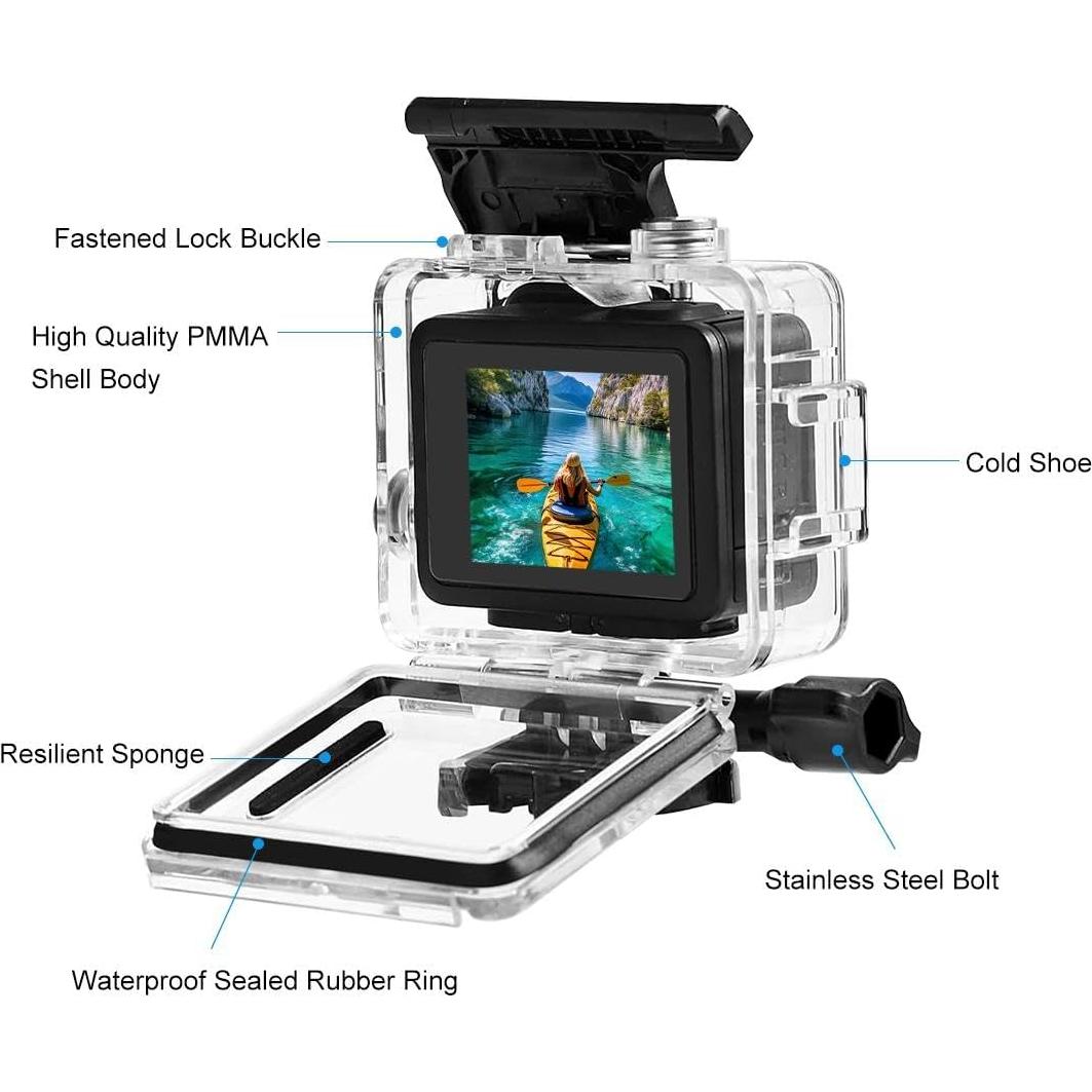 Funda Impermeable PULUZ para GoPro Hero 4K 60m Buceo