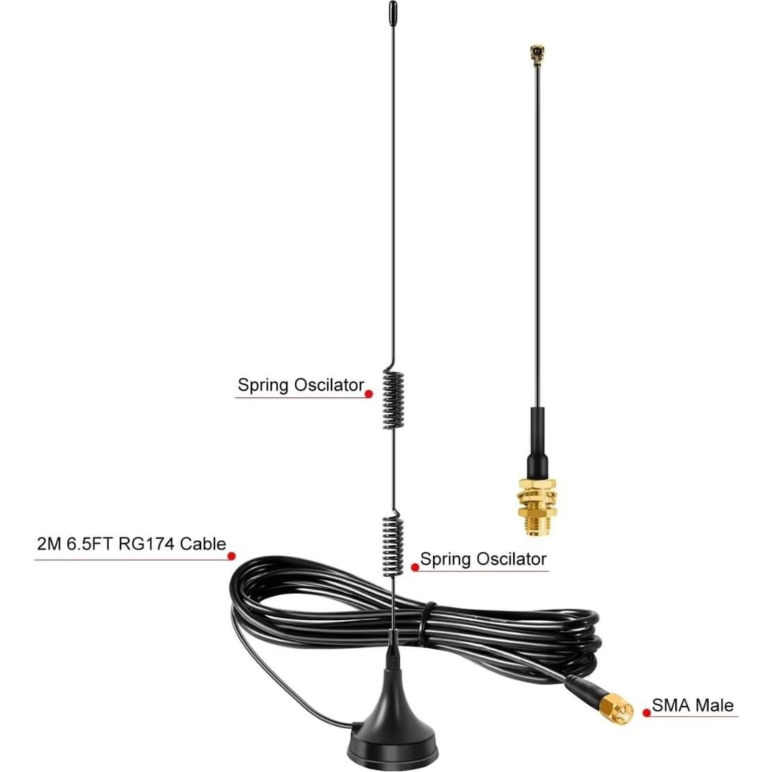 Antena Magnética Slinkdsco 915MHz para ESP32 LoRa V3 - 2 Juegos