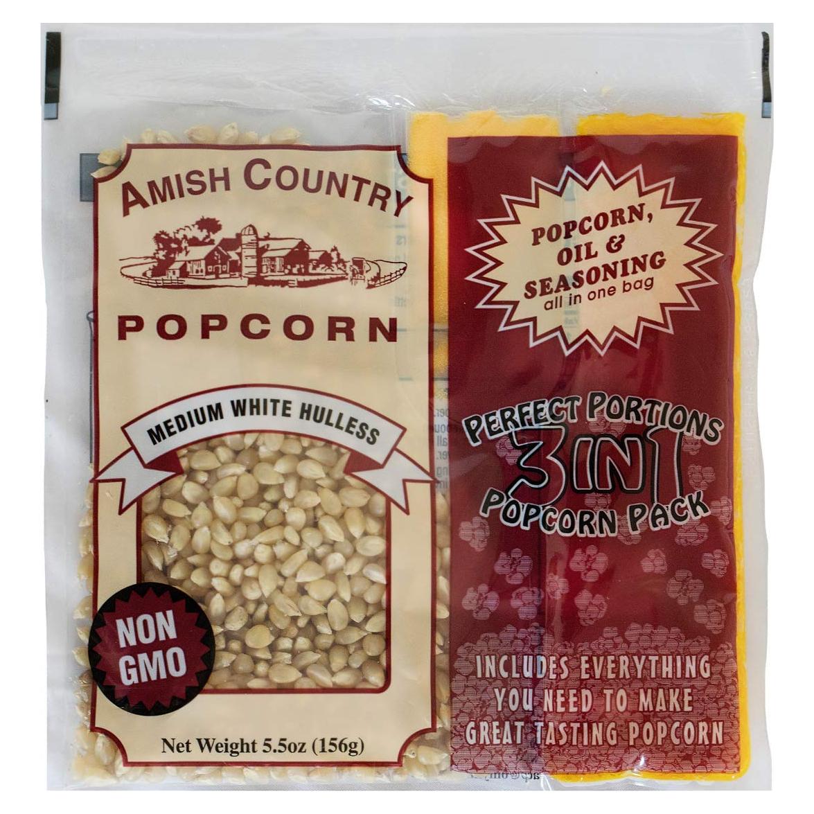 Palomitas de maíz gourmet Amish 24 paquetes 113.4g con aceite y sal
