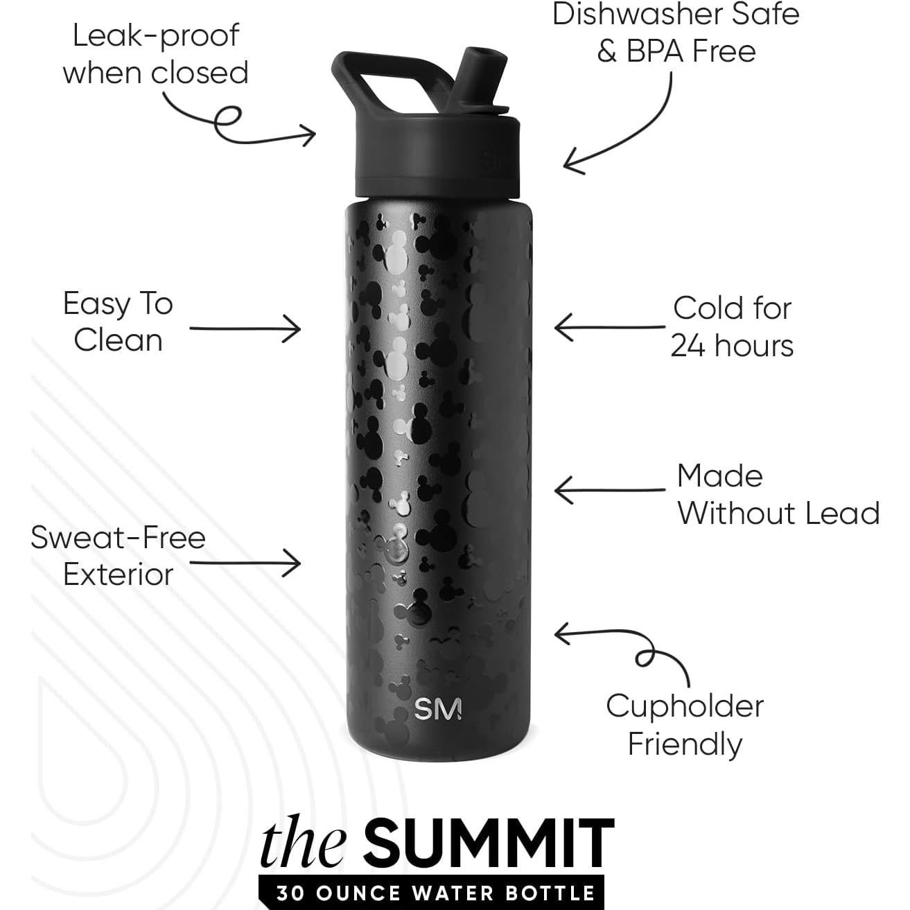 Botella de Agua Simple Modern Summit 30oz Mickey Inoxidable