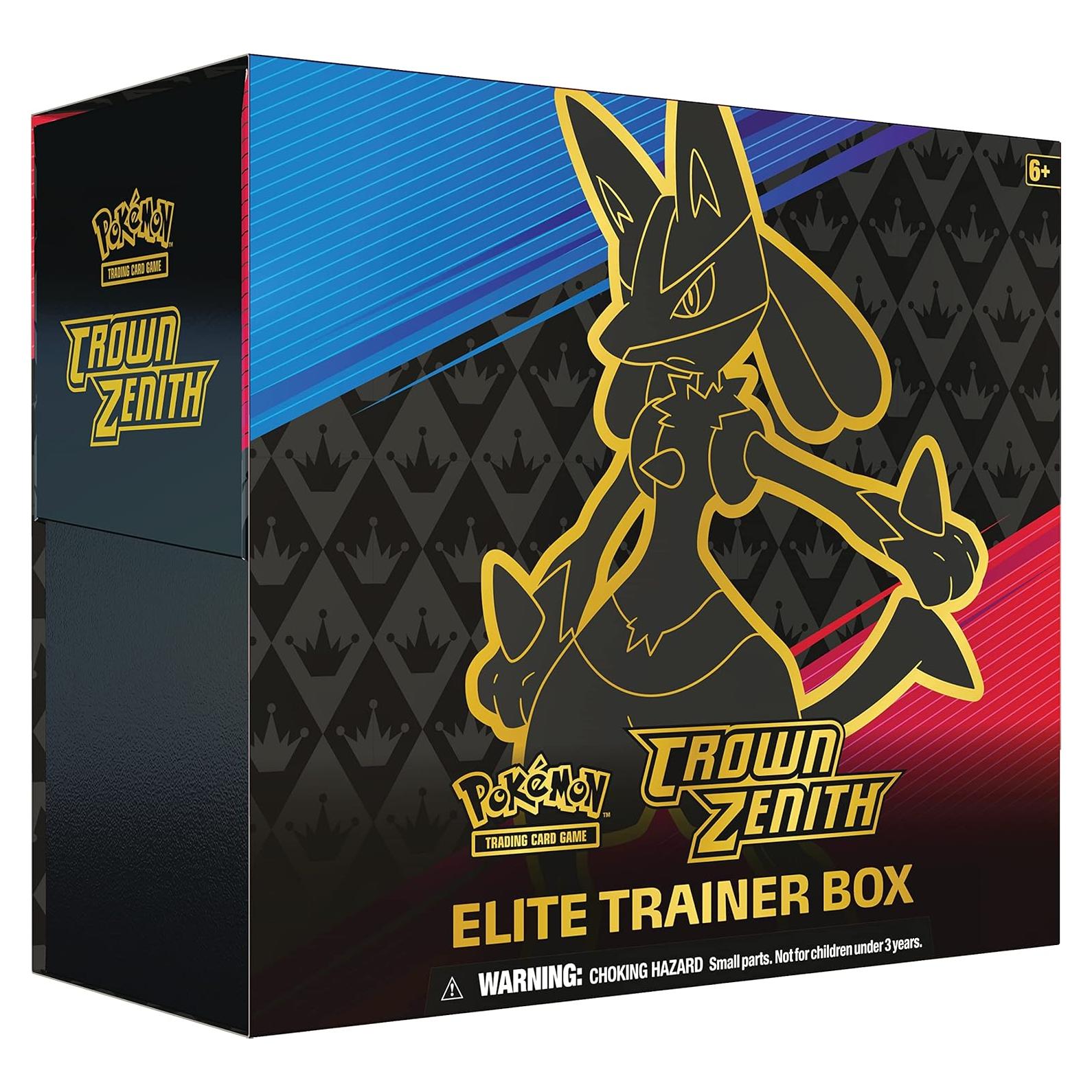 Caja de Entrenador Élite Pokémon TCG Crown Zenith con Lucario VSTAR