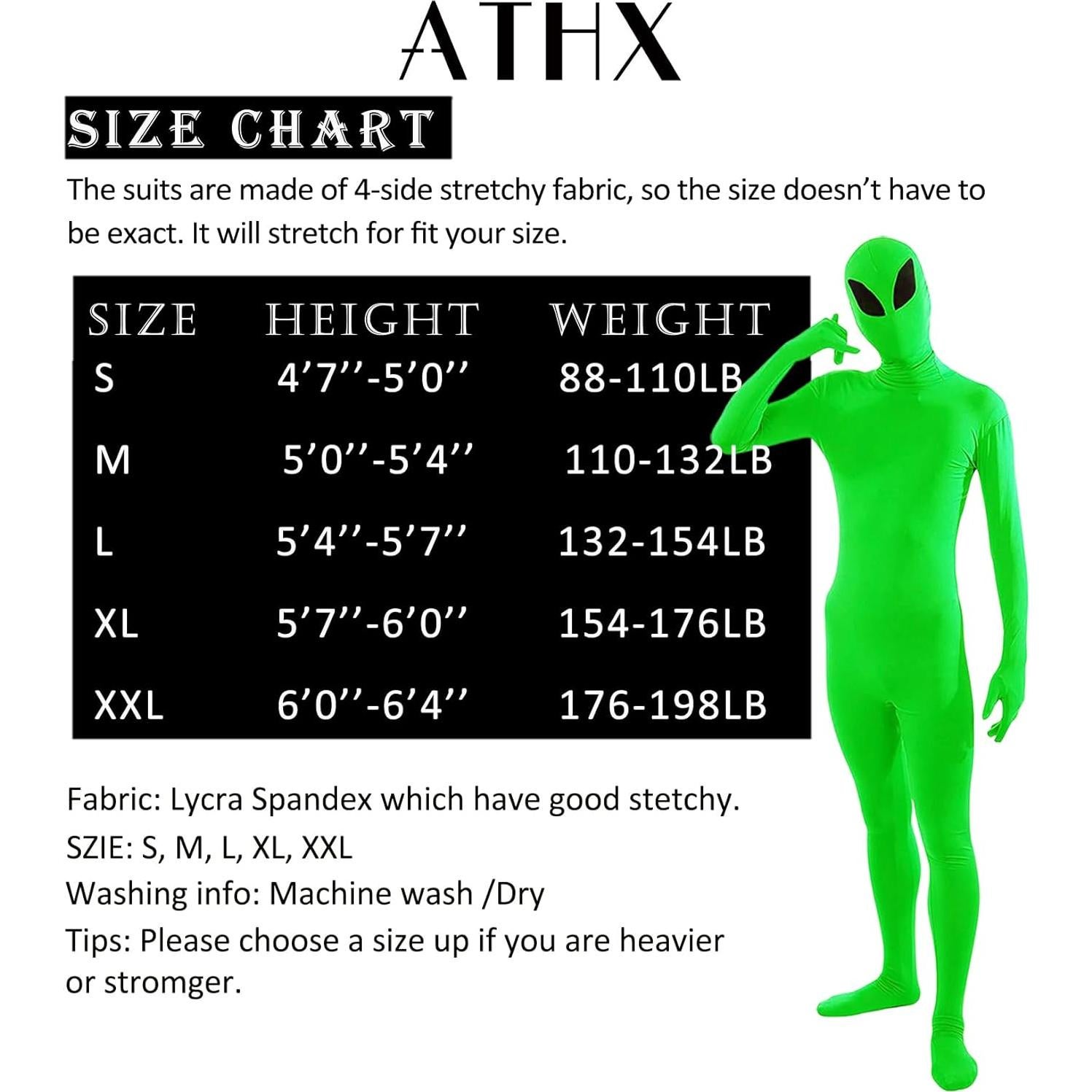 Disfraz Body Spandex Unisex ATHX Halloween Cosplay Negro