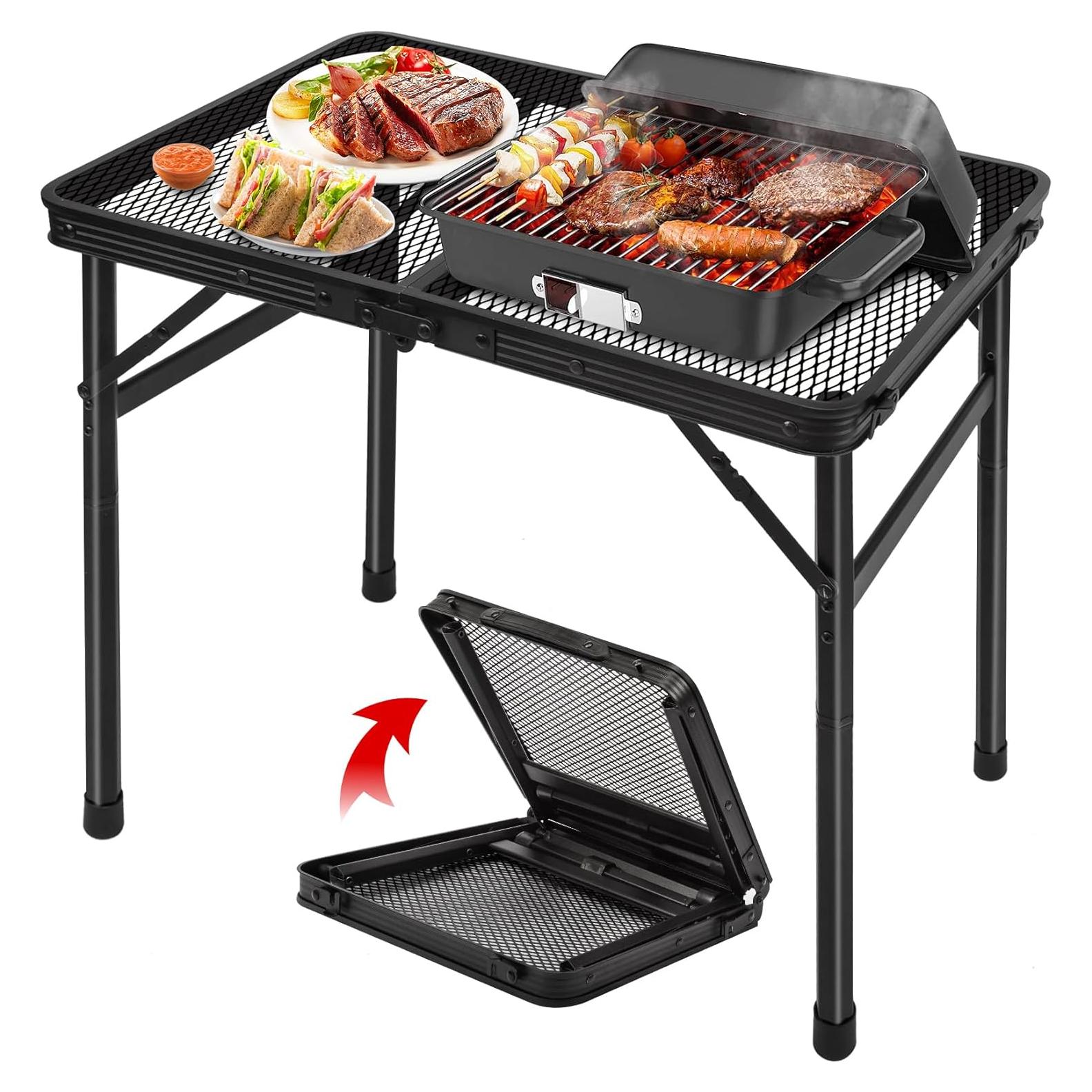 Mesa de Camping Plegable Jkwokback 2FT Ajustable Aluminio