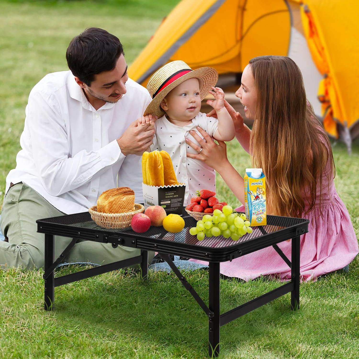 Mesa de Camping Plegable Jkwokback 2FT Ajustable Aluminio