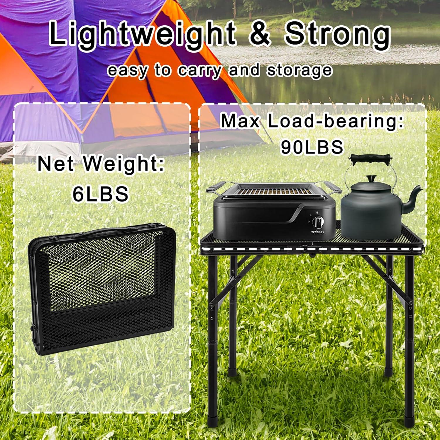 Mesa de Camping Plegable Jkwokback 2FT Ajustable Aluminio