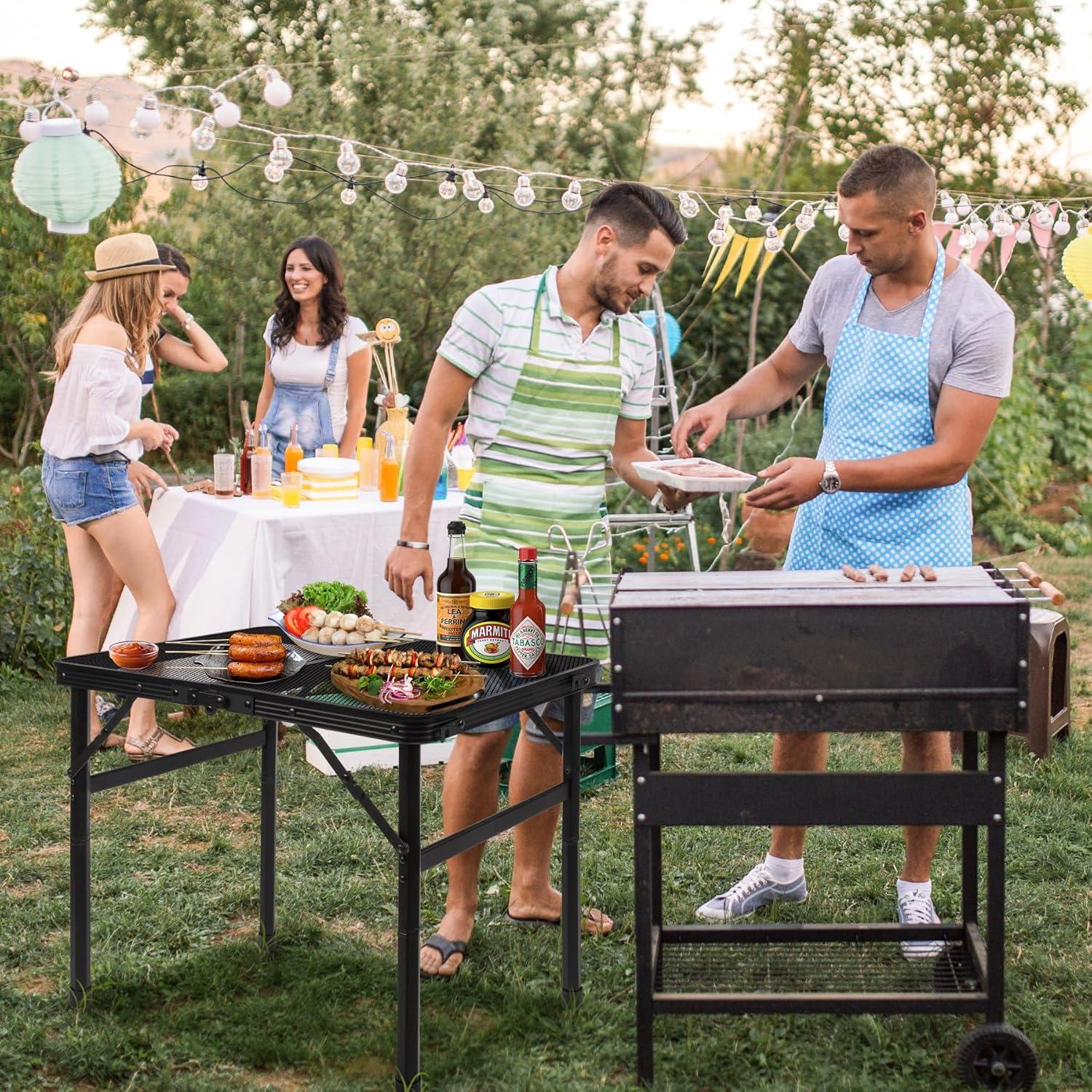 Mesa de Camping Plegable Jkwokback 2FT Ajustable Aluminio