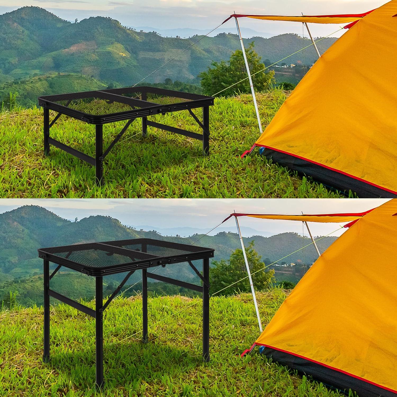 Mesa de Camping Plegable Jkwokback 2FT Ajustable Aluminio