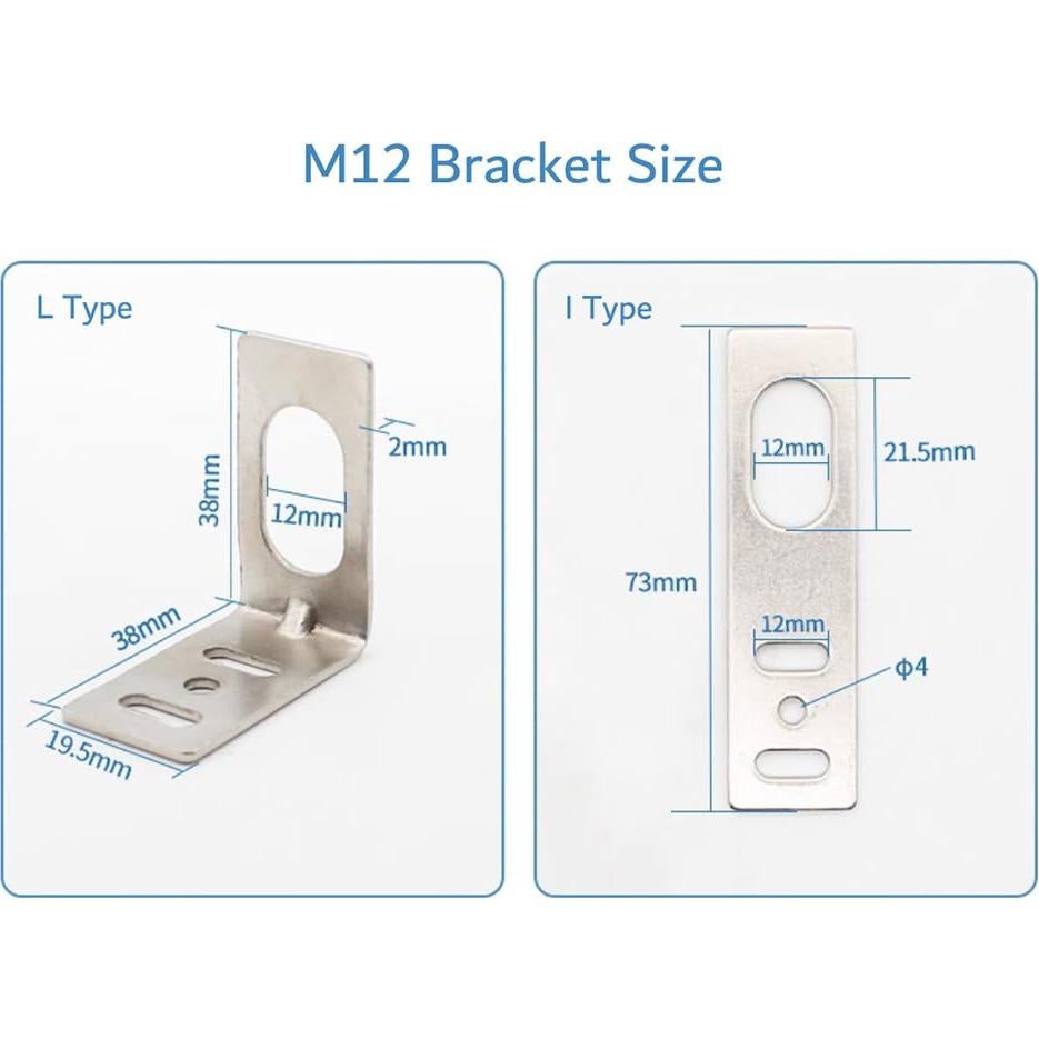 Sensor de Proximidad Inductivo Haldzemo M12 4mm NPN NC 2 Piezas
