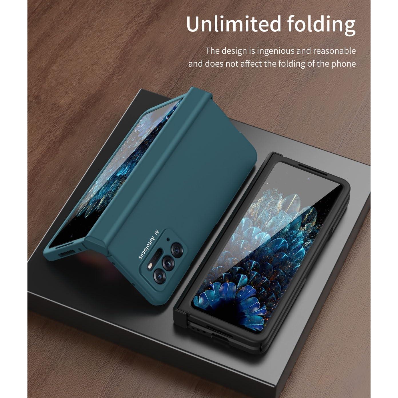 Funda de billetera Oppo Find N con protector de pantalla negro