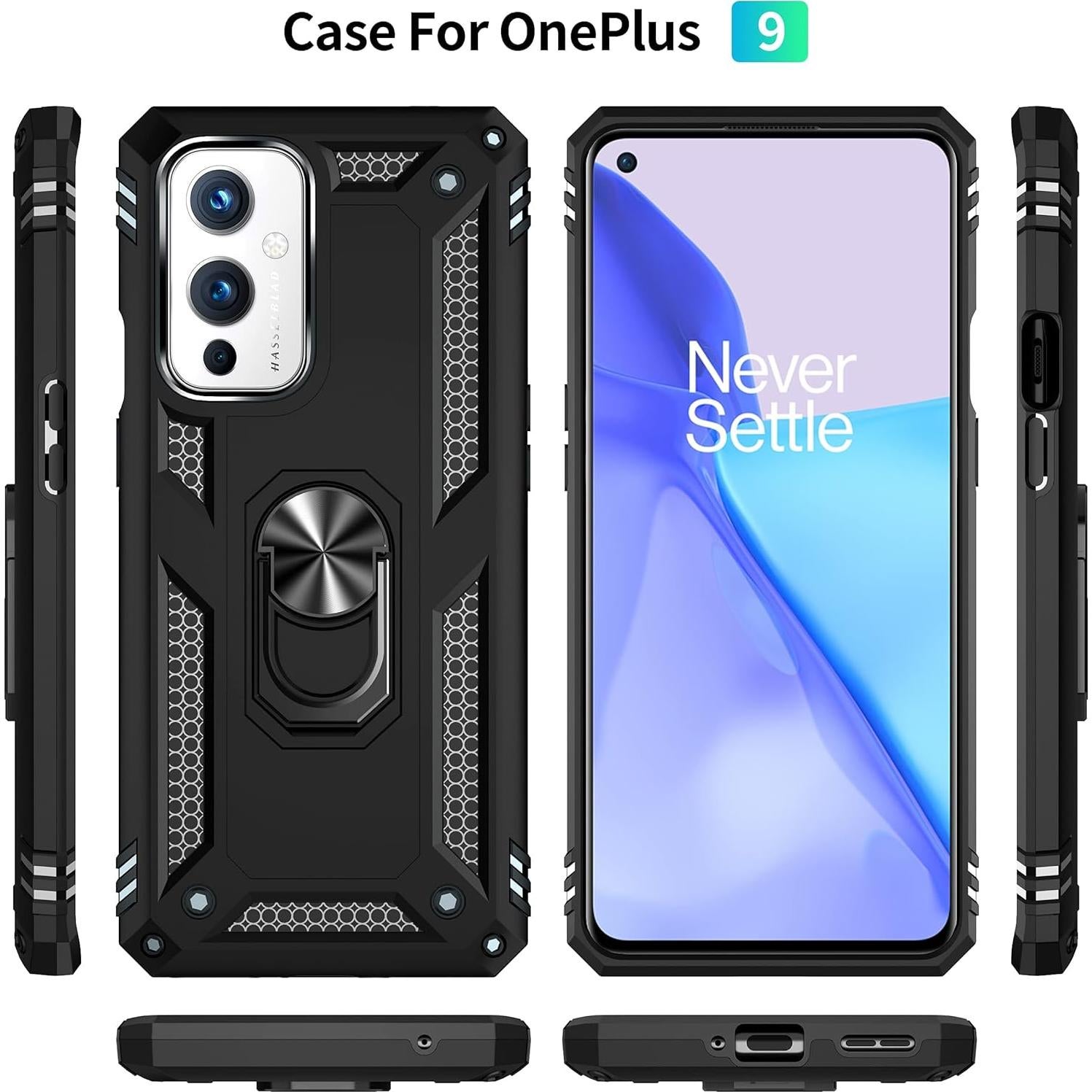 Funda Dionsibei Grado Militar para Oneplus 9 5G - Negro