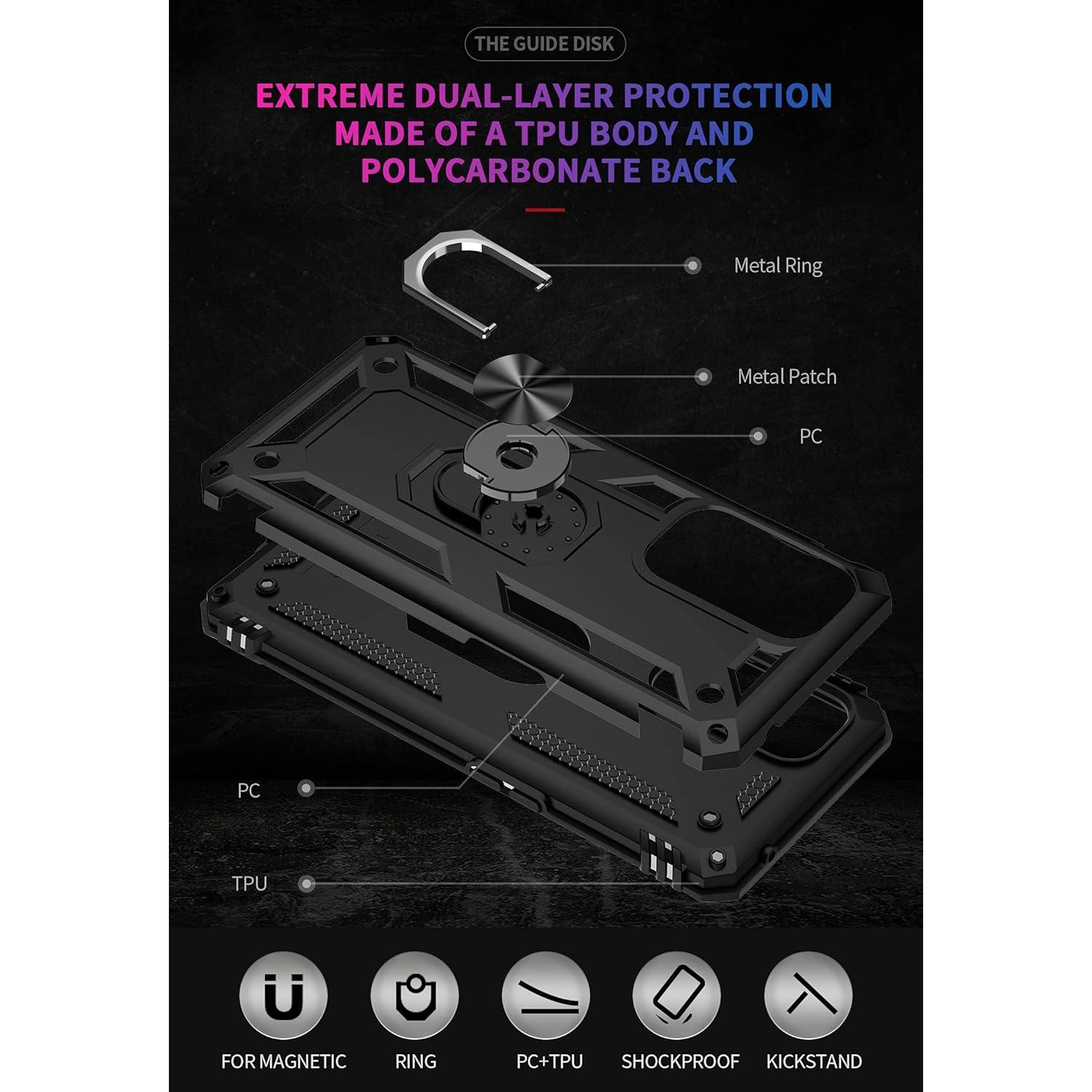 Funda Dionsibei Grado Militar para Oneplus 9 5G - Negro
