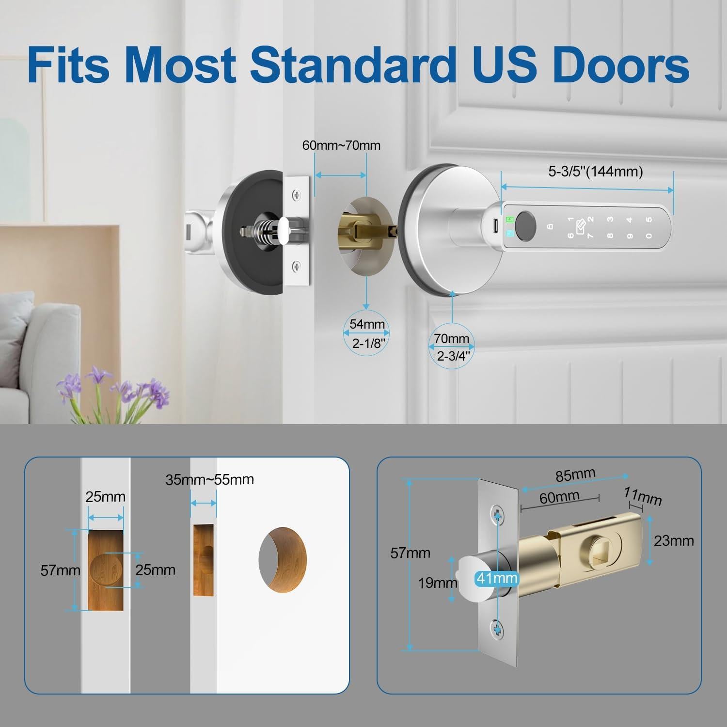 Cerradura Inteligente BIWIBON BCA-02 con Huella Dactilar y APP