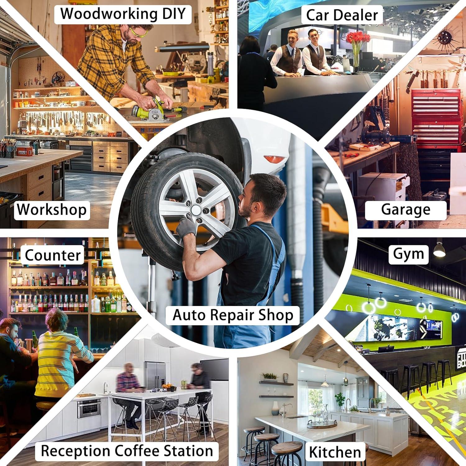 Taburete de Trabajo Mecánico Ajustable FreekyFit D03-B Negro