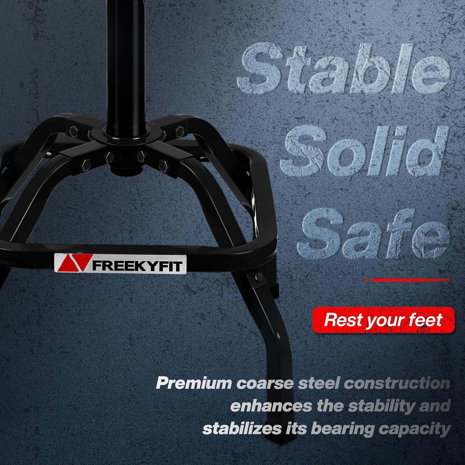 Taburete de Trabajo Mecánico Ajustable FreekyFit D03-B Negro