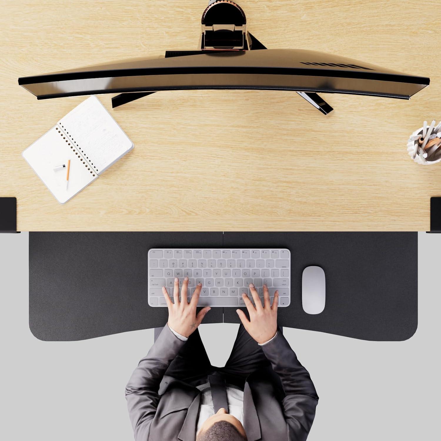 Bandeja de Teclado CALASK JPT02 Negra, 65x30 cm, Ergonómica