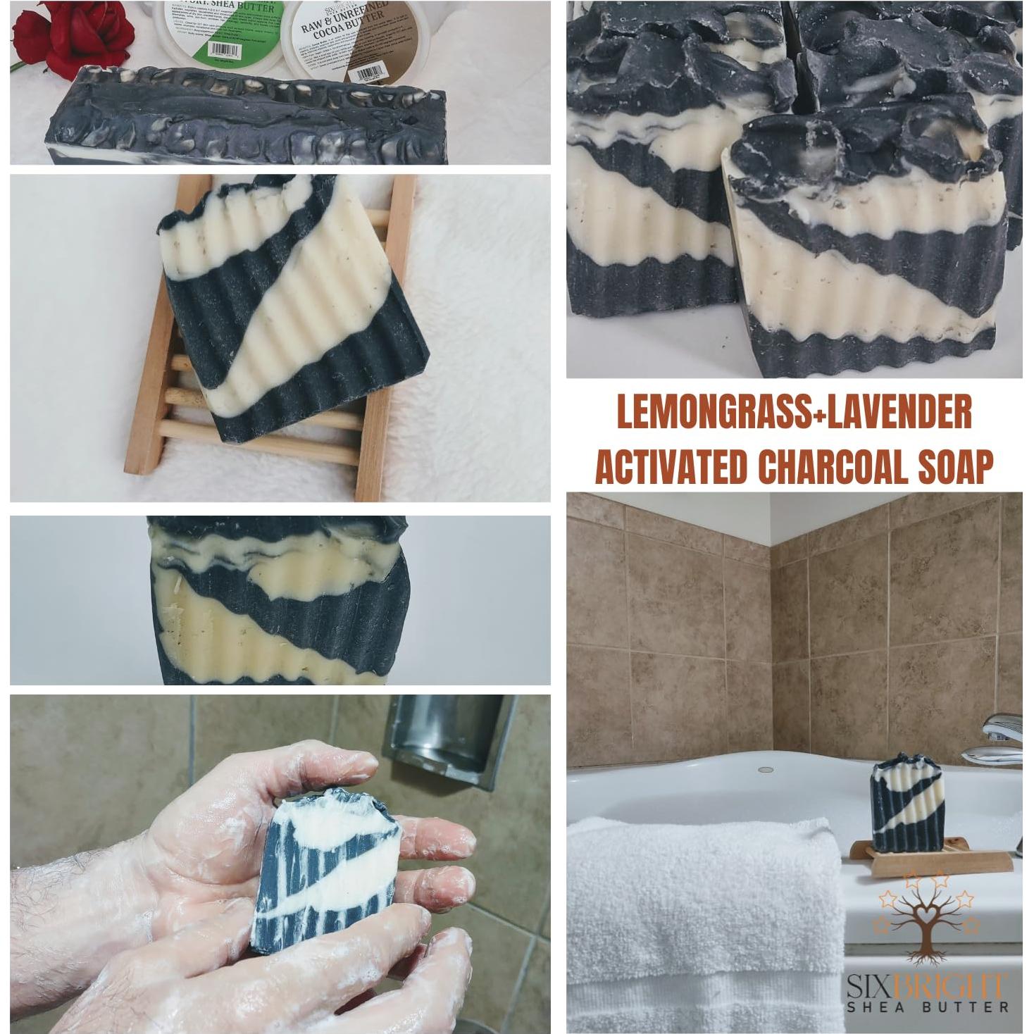 Jabón Artesanal Sixbright 113g - Carbón Activado y Lavanda