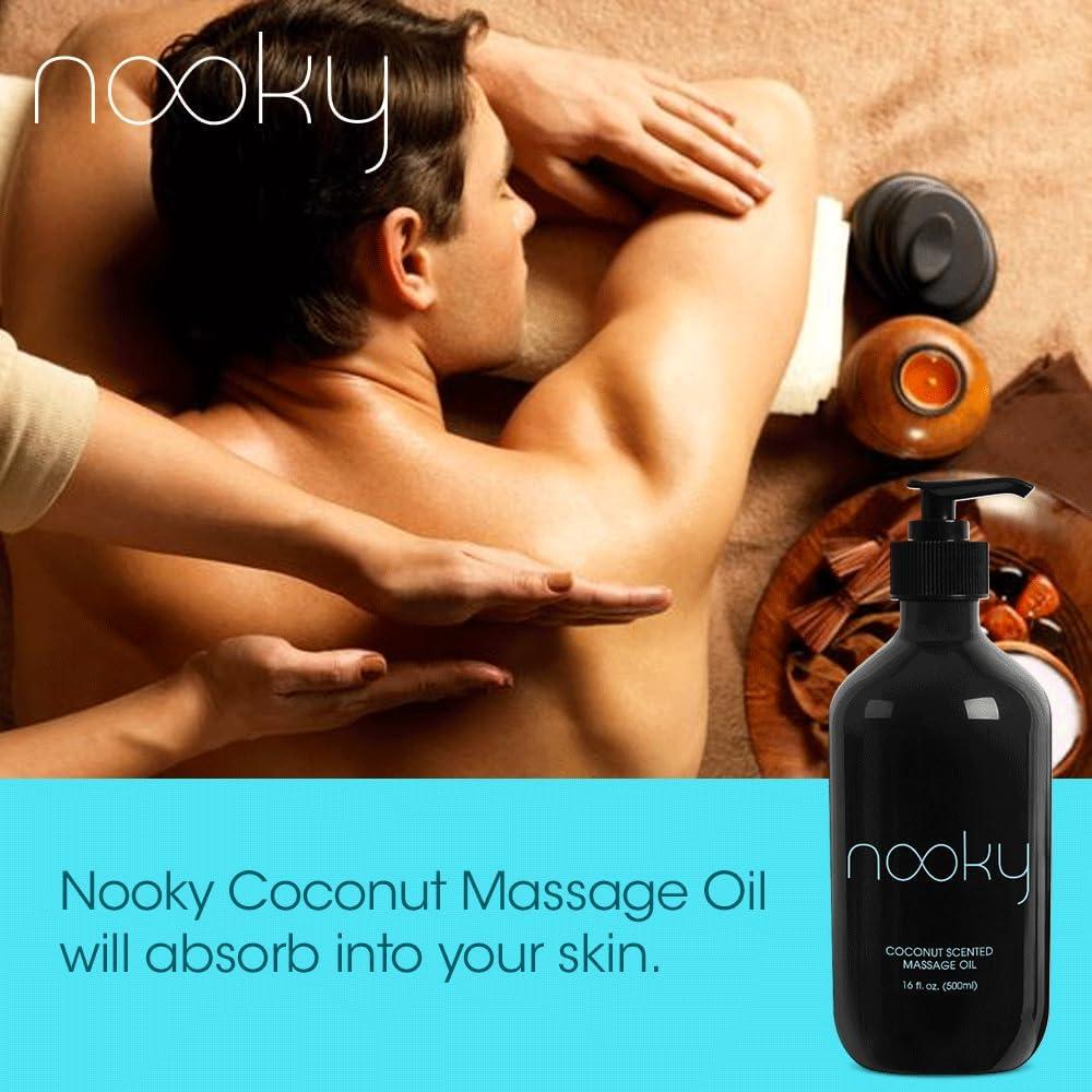 Aceite de Masaje Nooky Coco 473ml - Hidratante y Aromático
