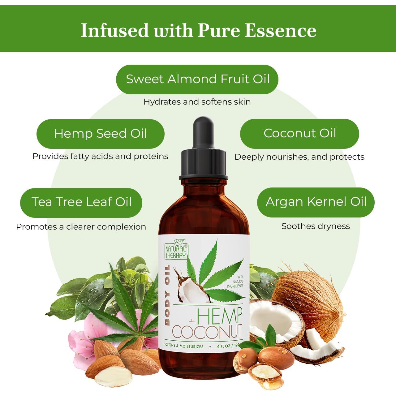 Aceite Corporal Hidratante Crystalline 118 ml - Cáñamo y Coco