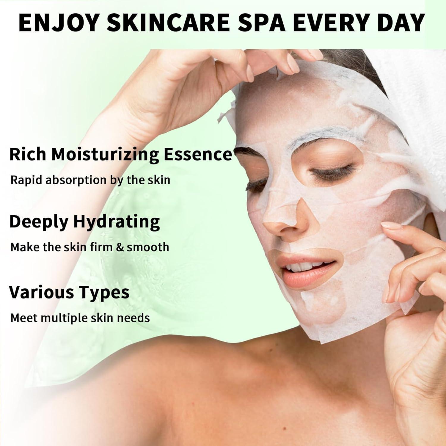 Conjunto de 12 Máscaras Faciales Hidratantes YTRAJU