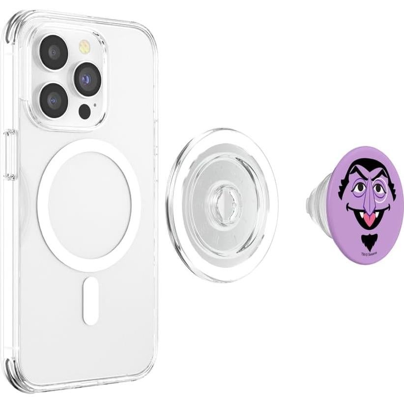 PopSockets MagSafe PopGrip Cara del Conde Plaza Sésamo