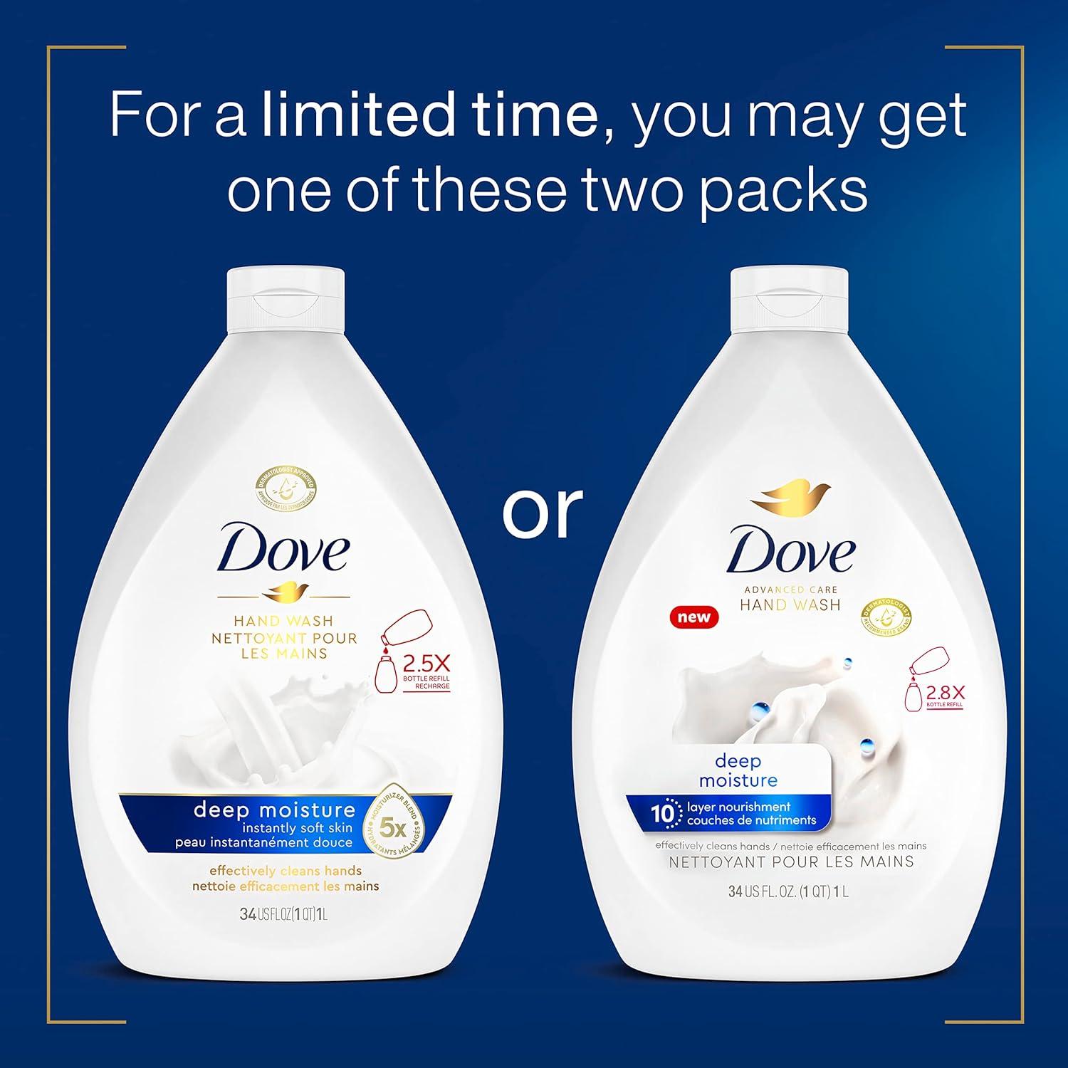 Jabón de Manos Dove Cuidado Avanzado Hidratación Profunda 3x964g