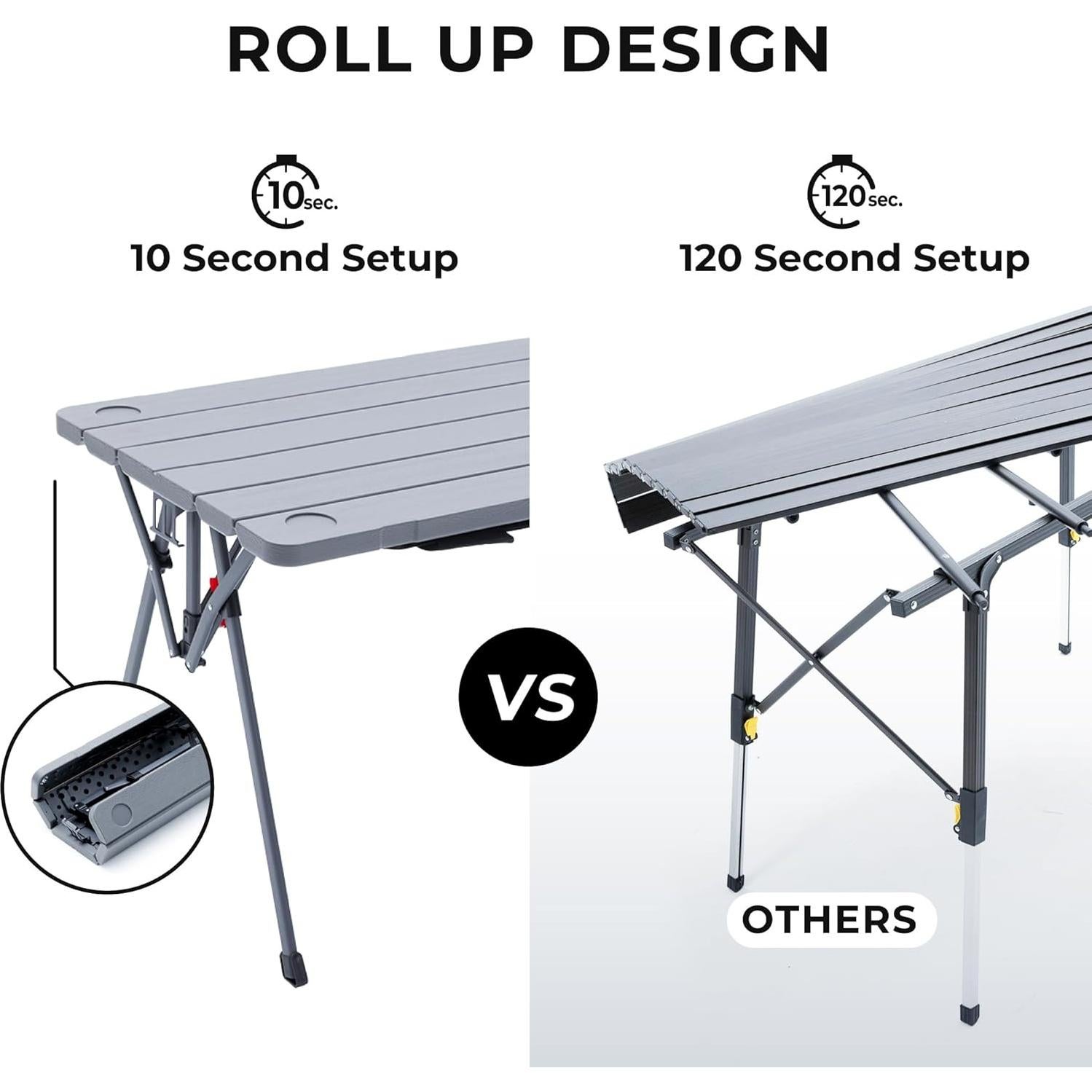 Mesa Plegable Camphor 114.9 cm para Camping y Picnic