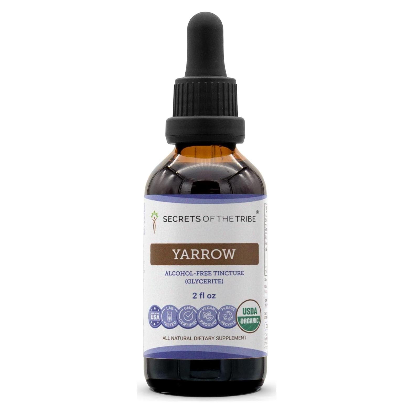 Extracto de Yarrow Orgánico USDA 59.15 ml - Sin Alcohol