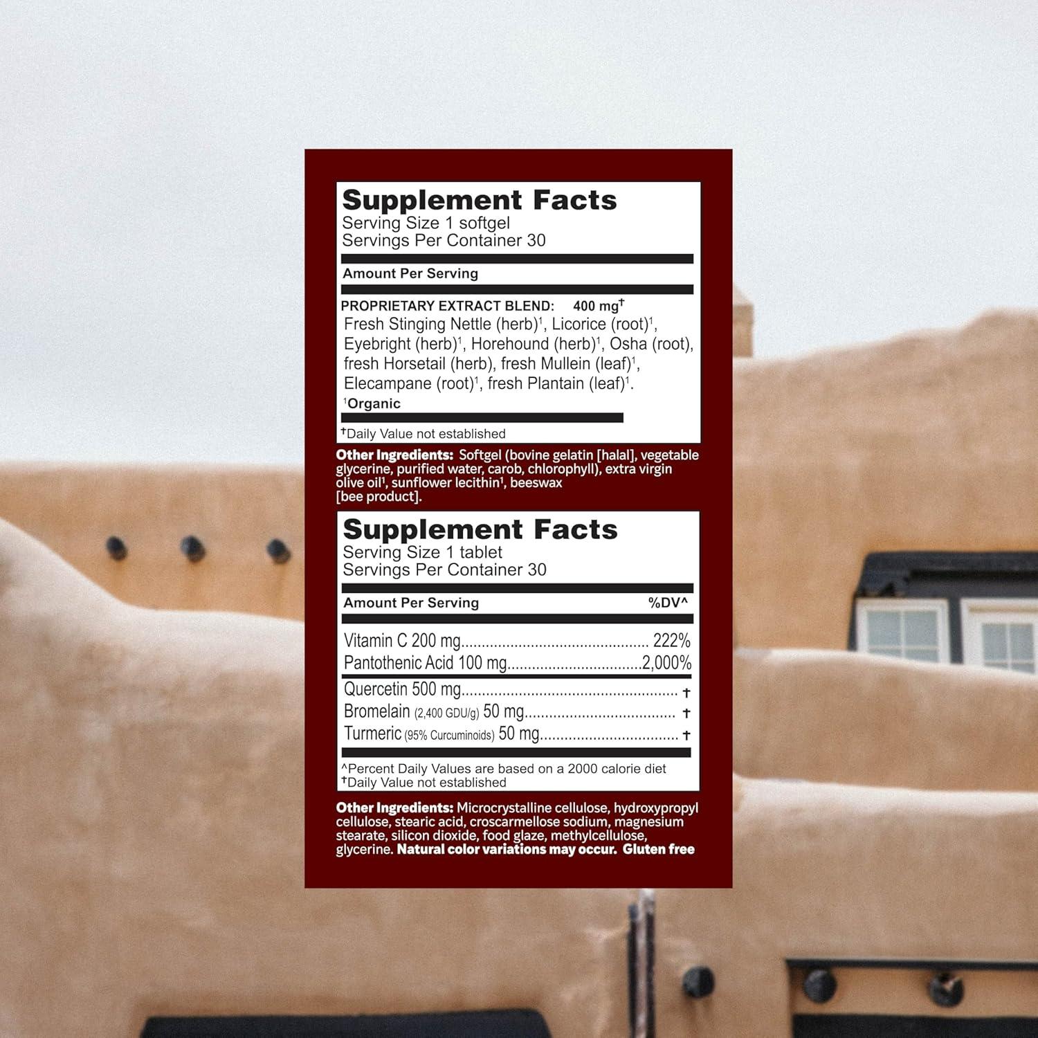 Suplemento Allergy ReLeaf Herbs Etc. - 30 Gelatinas Blandas