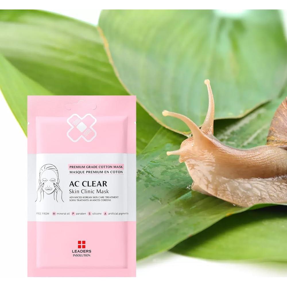 Máscara Facial Leaders Insolution AC Clara - 5 Hojas para Acné