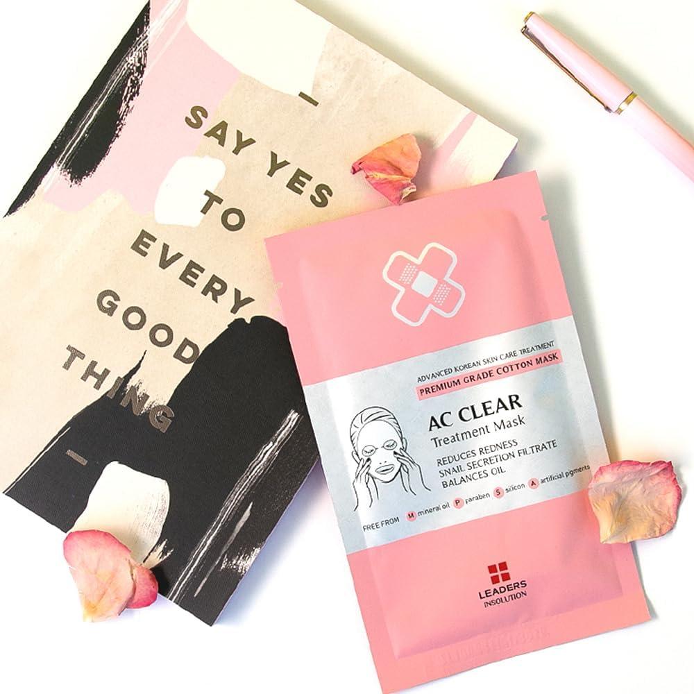 Máscara Facial Leaders Insolution AC Clara - 5 Hojas para Acné