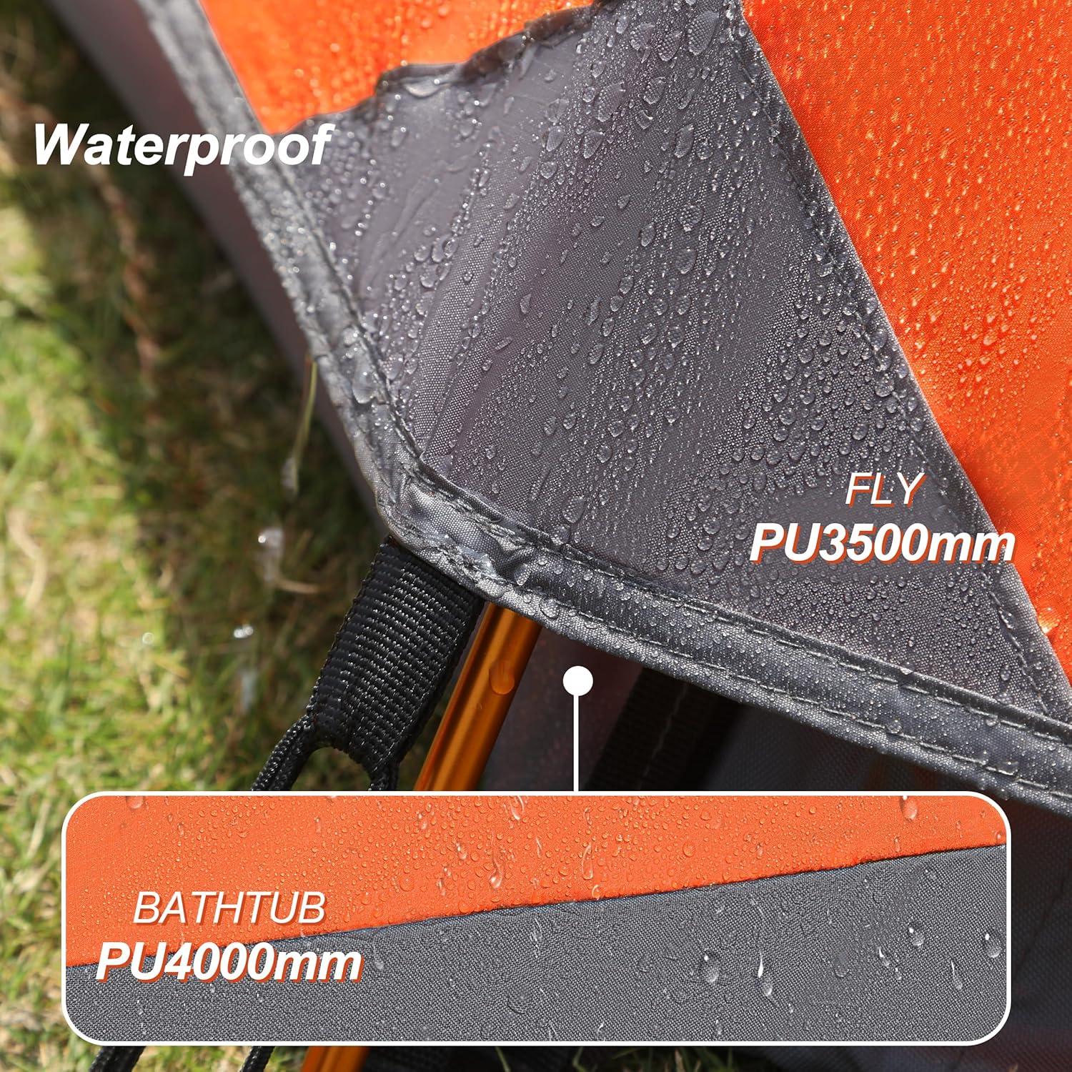 Tienda de Camping Camppal para 1 Persona Impermeable 4 Estaciones