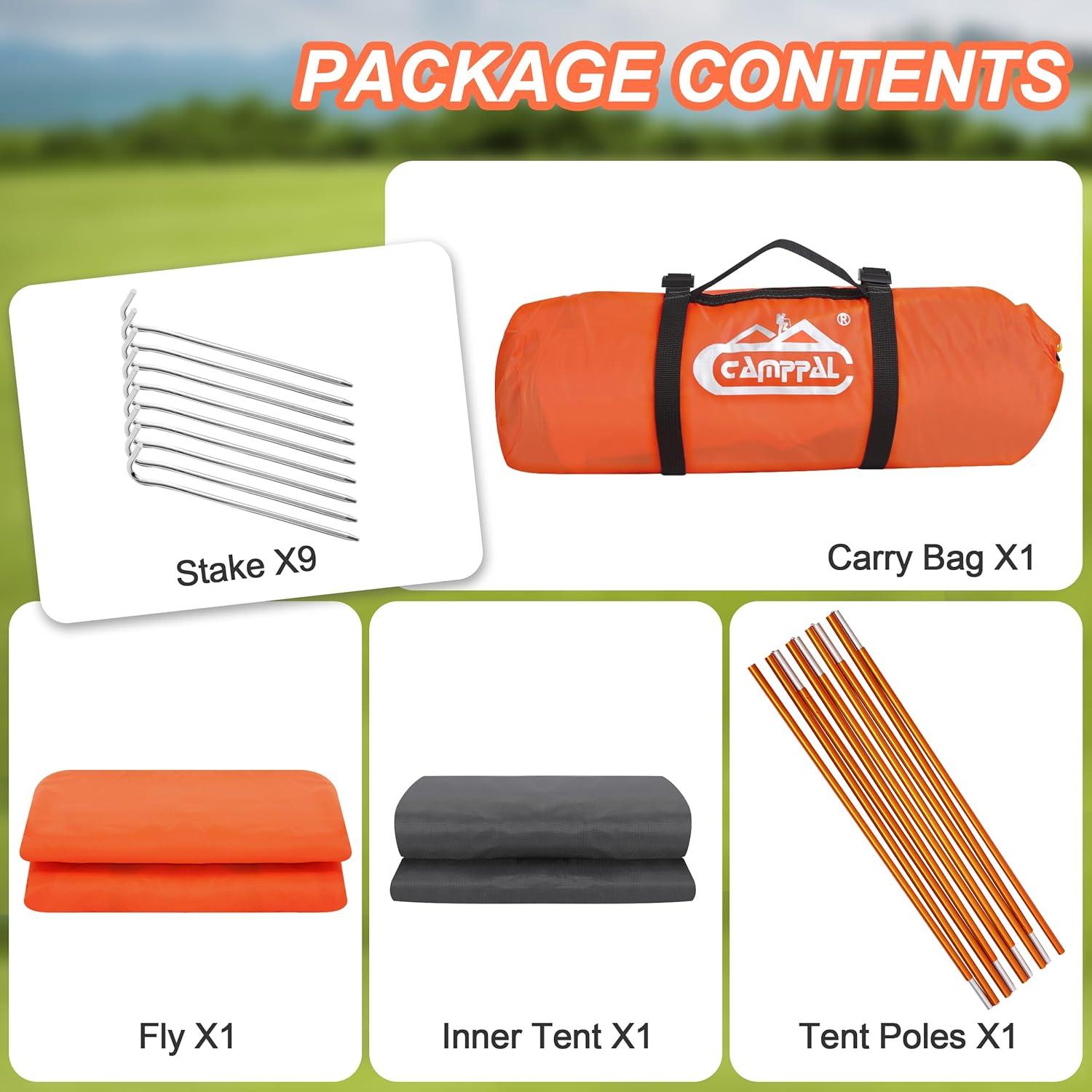 Tienda de Camping Camppal para 1 Persona Impermeable 4 Estaciones