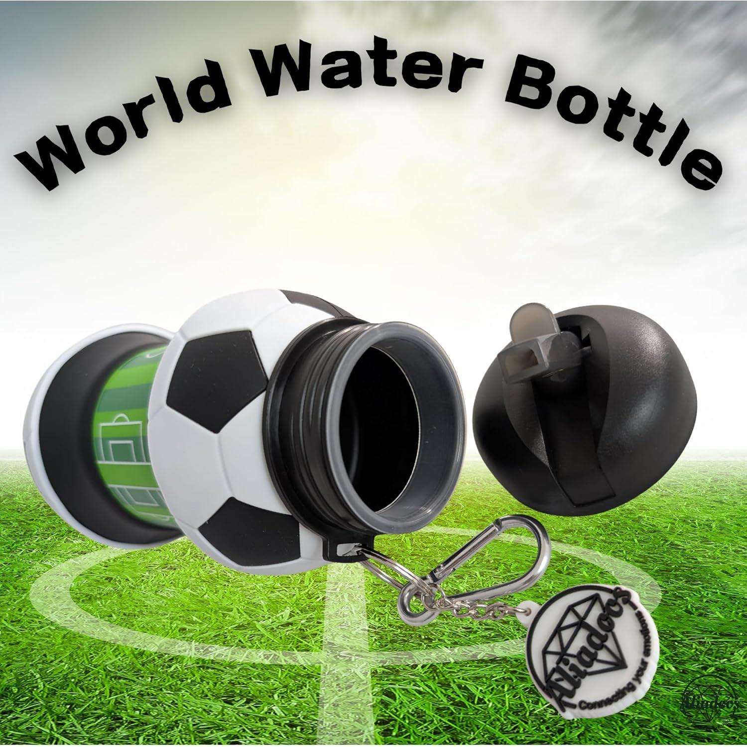 Botella de Agua Plegable ALIADOOS 532 ml Fútbol + 30 Charms