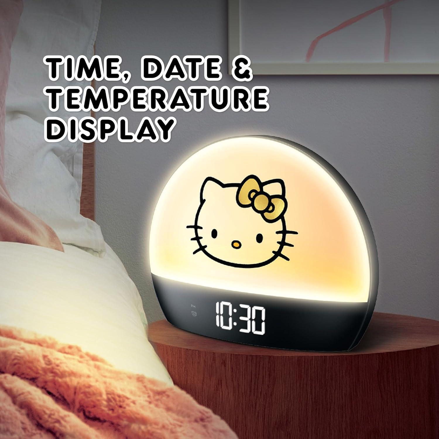 Reloj Despertador Hello Kitty Amanecer LED USB Multicolor