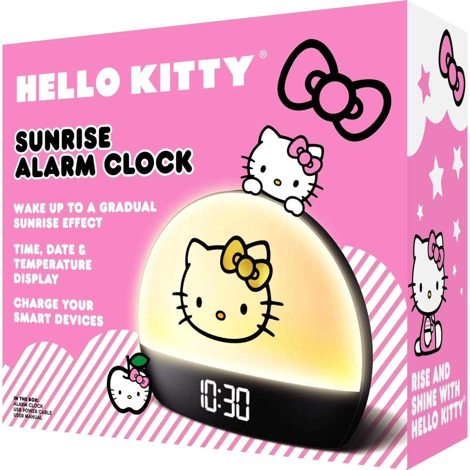 Reloj Despertador Hello Kitty Amanecer LED USB Multicolor
