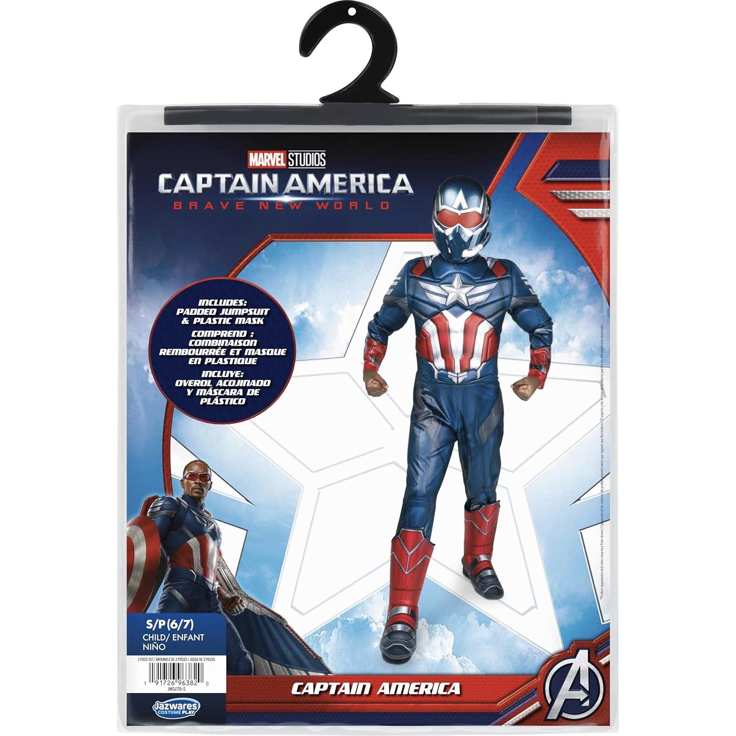 Disfraz Oficial Halloween Marvel Capitán América M (8-10)