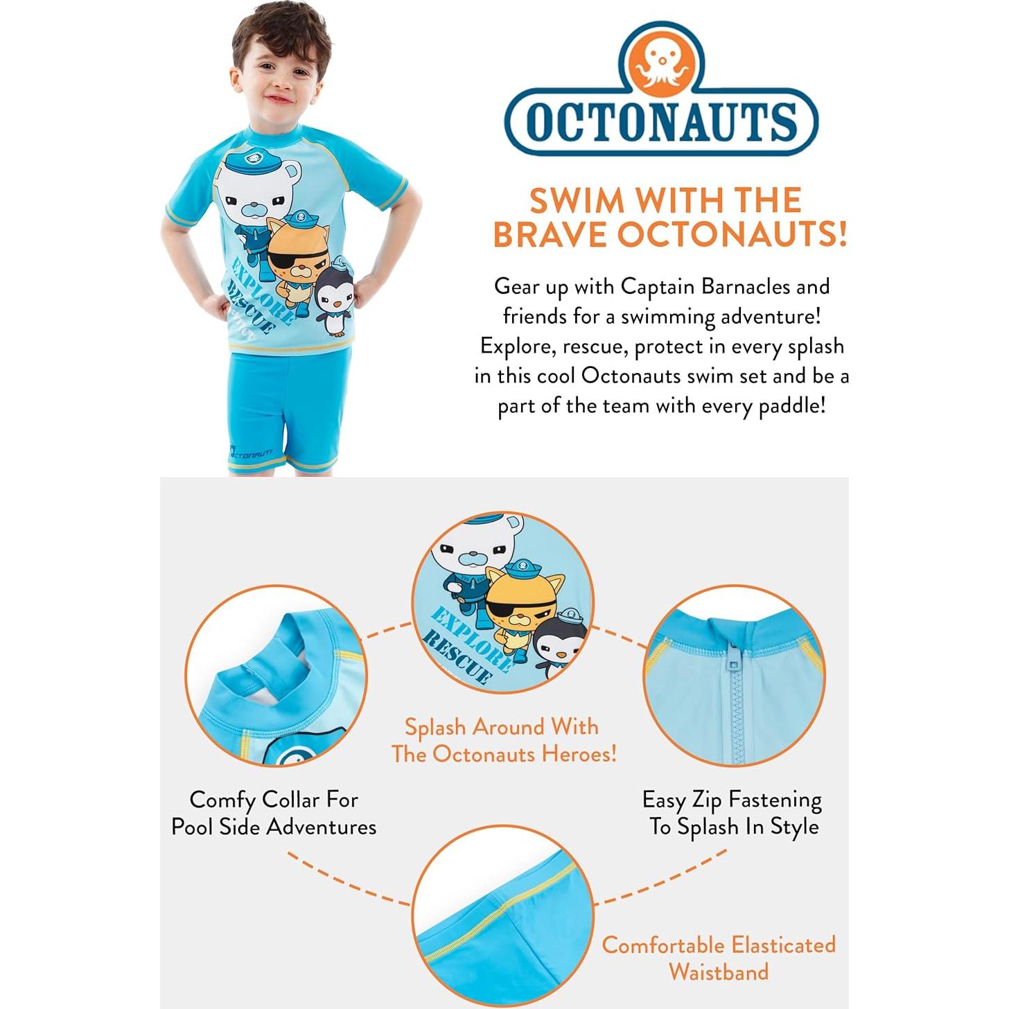 Traje de Baño Octonautas para Niños - Capitán Barnacles - Azul