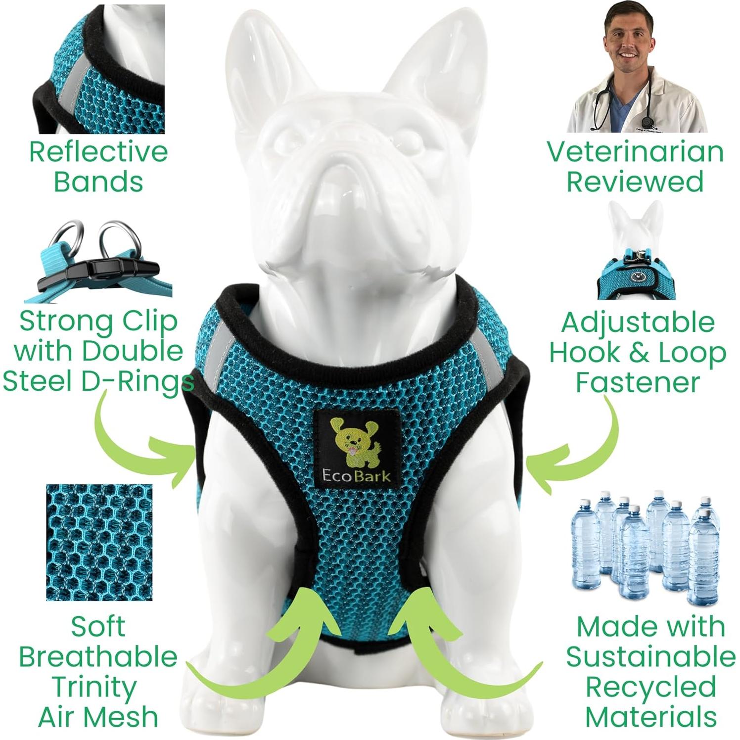 Arnés para Perros EcoBark XXXS - Malla Suave y Reflectante