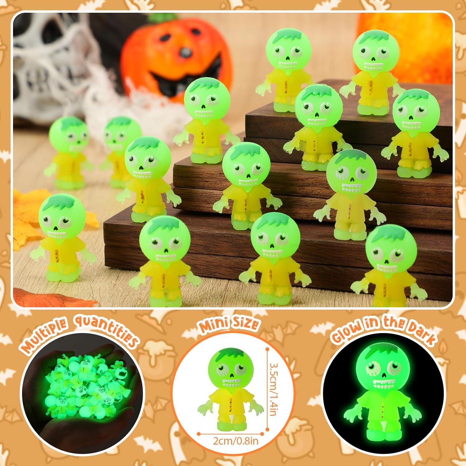 25 Mini Zombies Luminiscentes para Halloween - VioraWhite