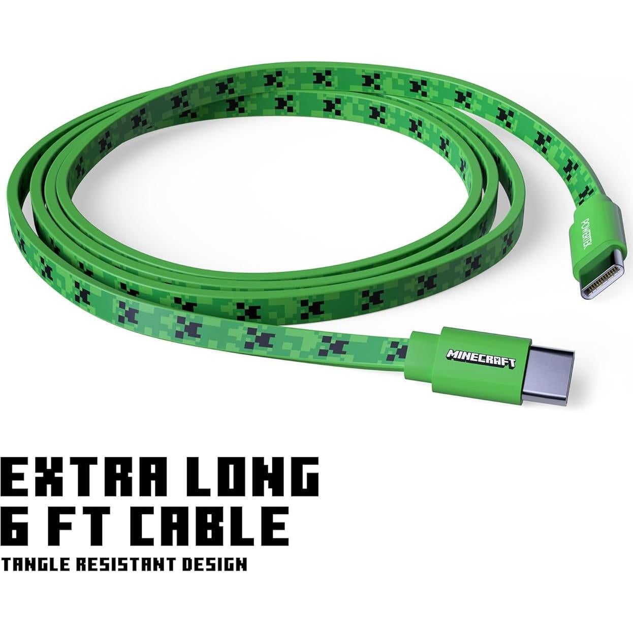 Cargador USB-C Liquipel Powertek Minecraft Creeper 1.83m